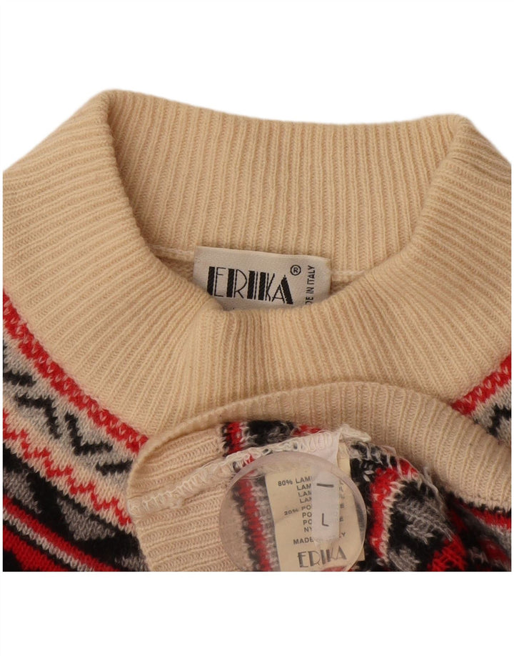 Suéter feminino Erika com gola alta e gola tartaruga, tamanho grande, branco, 16
