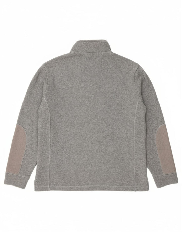CREW CLOTHING Suéter masculino com gola redonda e algodão grande cinza