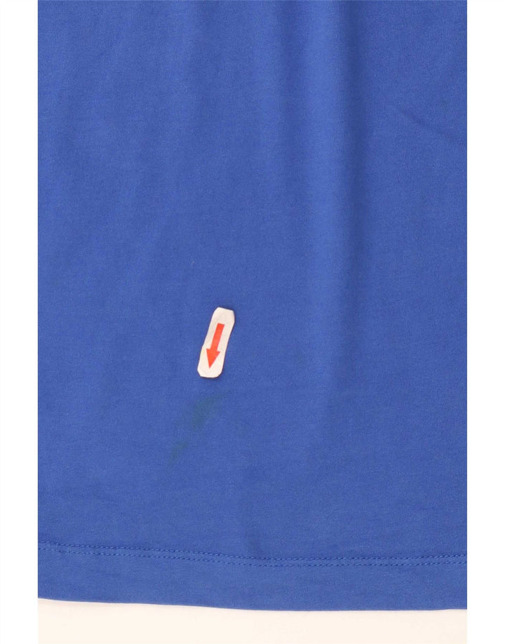 Nike Mens Dri Fit Camiseta Top Médio Algodão Azul