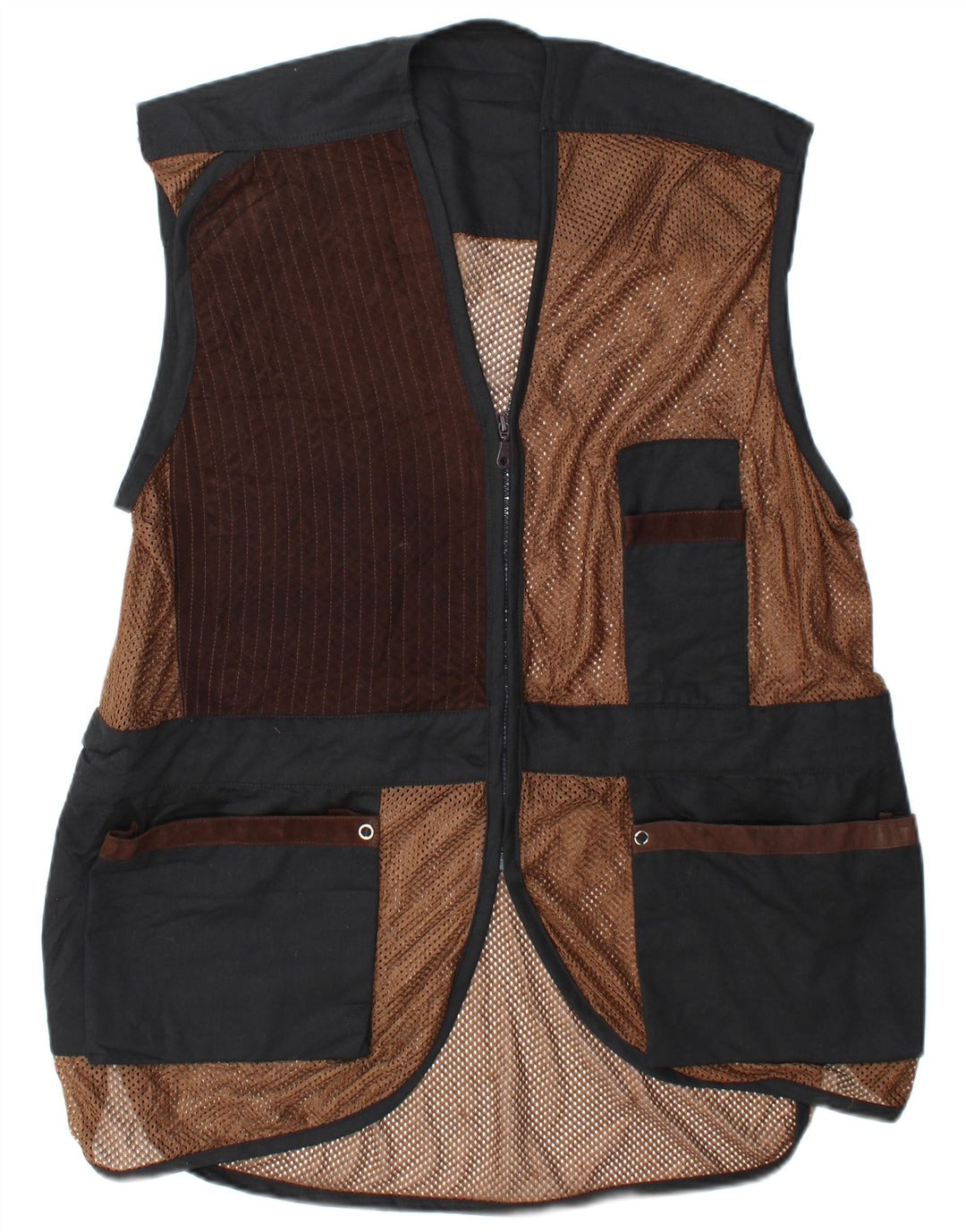 Colete utilitário masculino vintage grande patchwork multicolorido