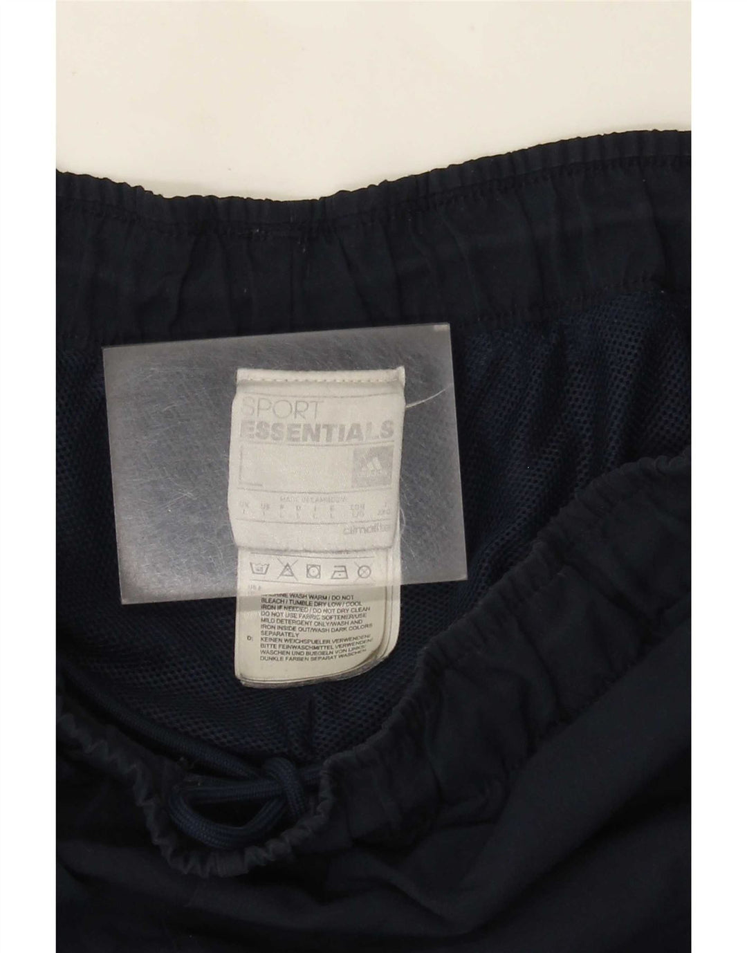 Shorts esportivos masculinos Adidas Climalite grandes poliéster azul marinho
