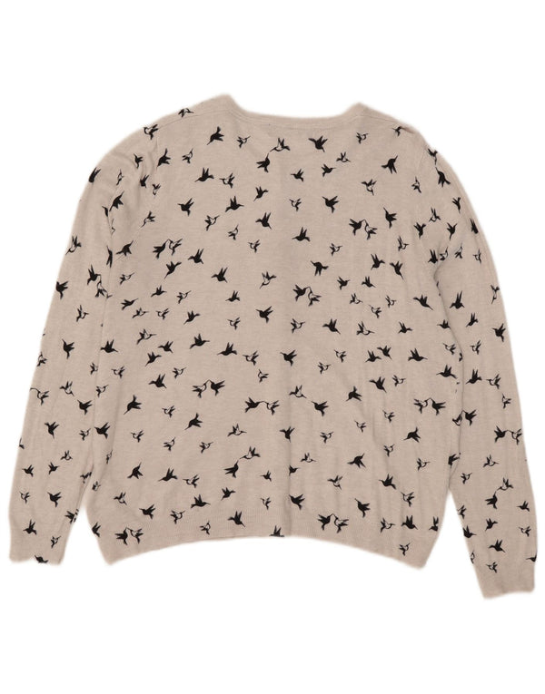 Suéter cardigã feminino Marks & Spencer UK 18 XL viscose cinza