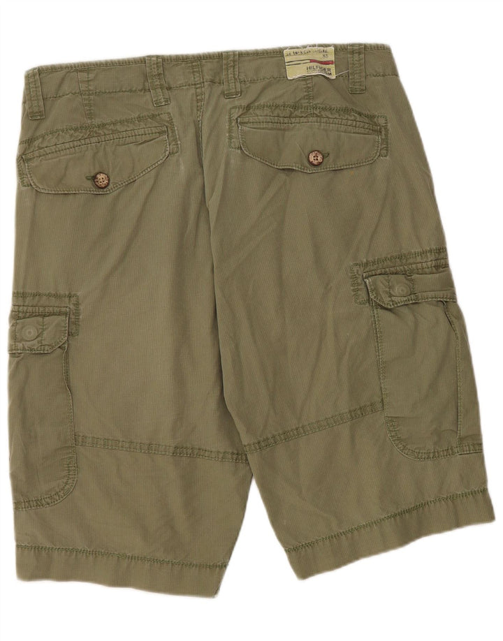 Shorts cargo masculino Tommy Hilfiger W34 grande algodão cáqui