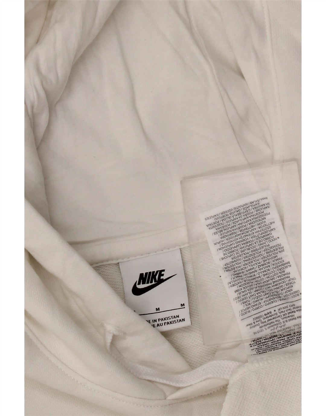 Nike Mens Hoodie Jumper Médio Algodão Branco
