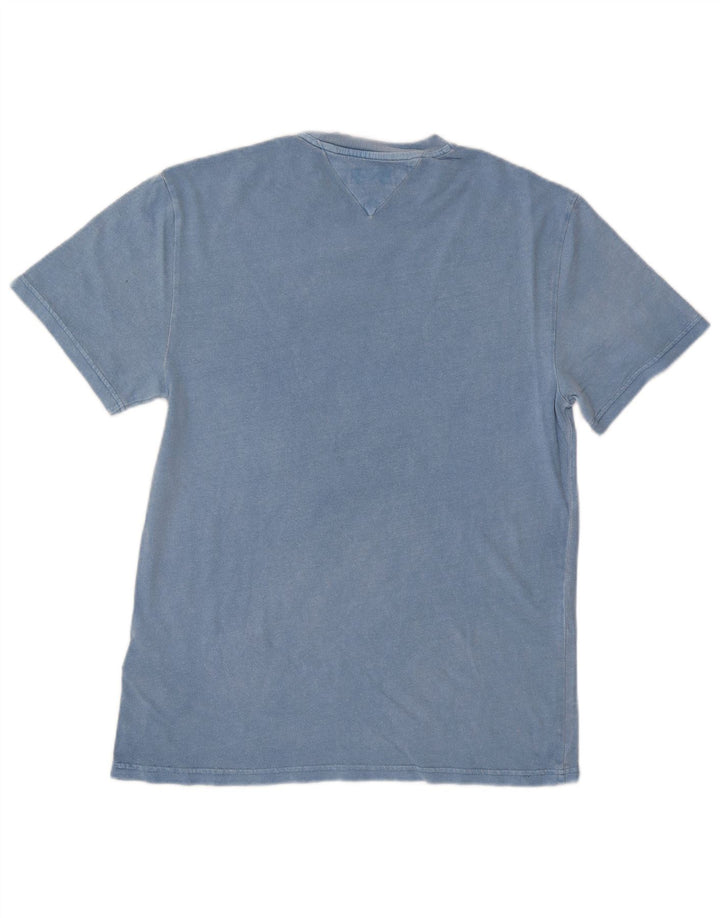 Camiseta masculina TOMMY HILFIGER de algodão azul médio