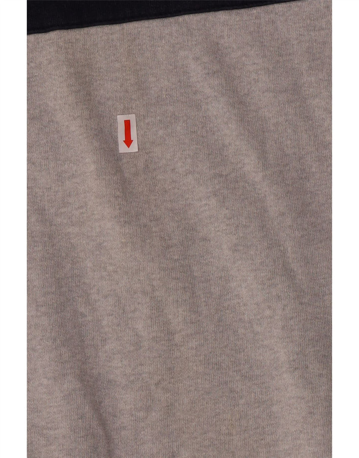 Adidas Mens Graphic Moletom Jumper Grande Bloco de cores cinza