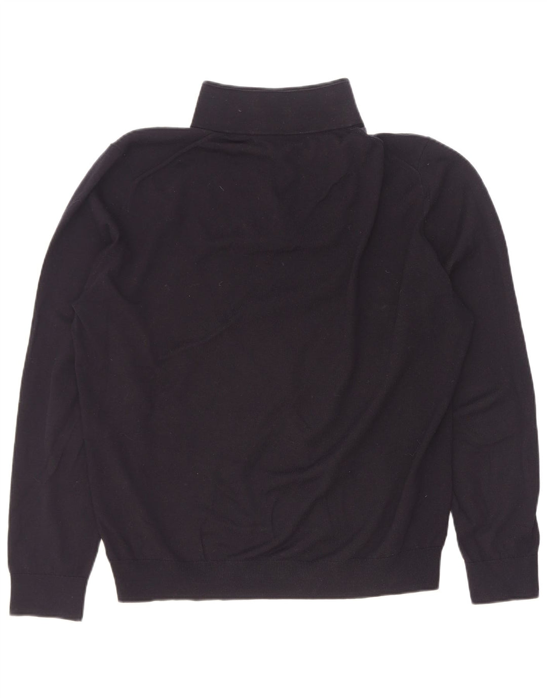Suéter masculino Reiss com zíper e gola XL de lã preta
