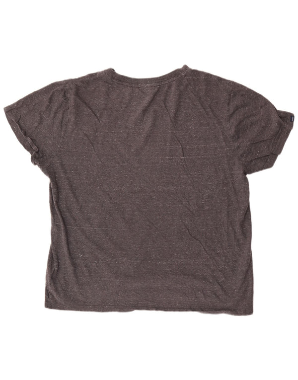 Camiseta masculina Superdry Top 2XL algodão manchado cinza