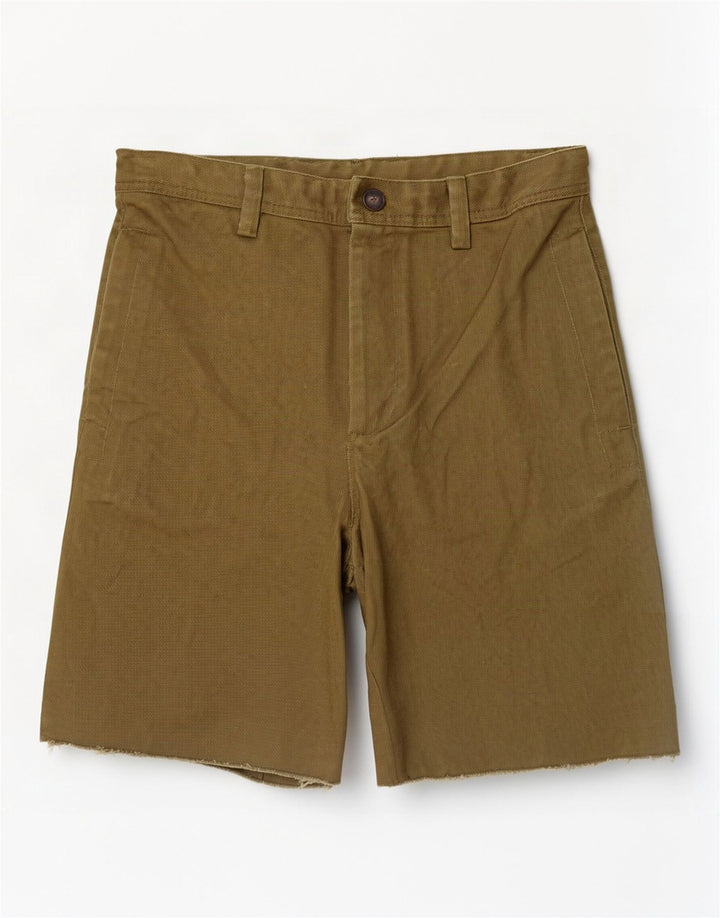 Zara Mens Chino Shorts EU 38 Pequeno W30 Caqui
