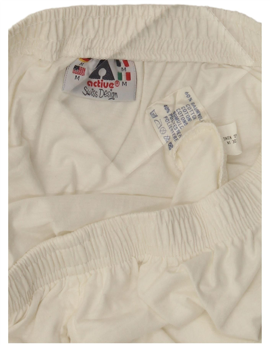 ACTIVE Minissaia feminina gráfica média W30 algodão branco