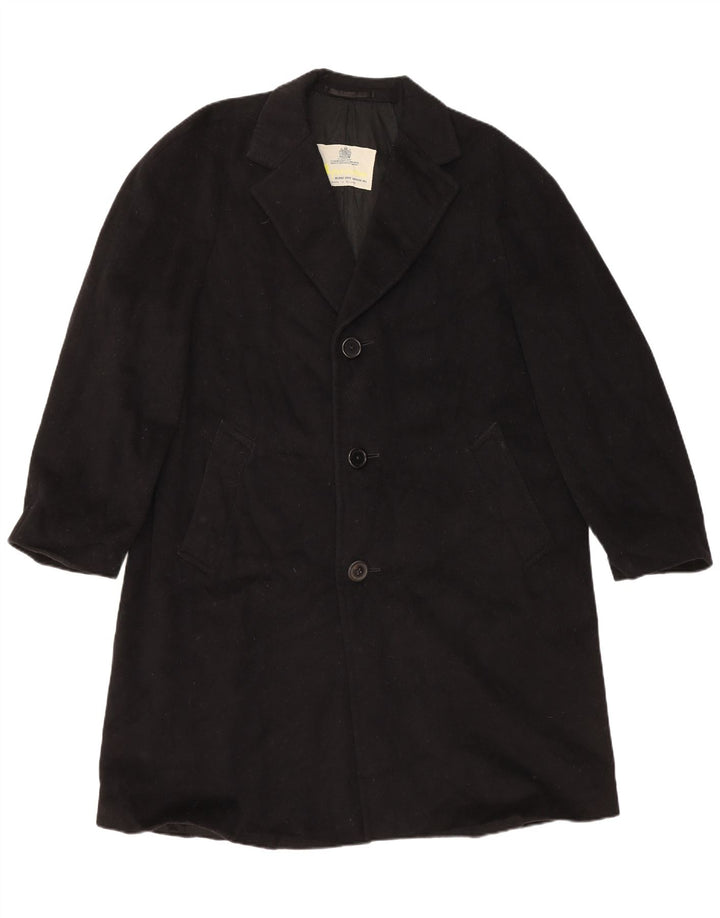 Sobretudo feminino AQUASCUTUM UK 12 médio preto lã nova
