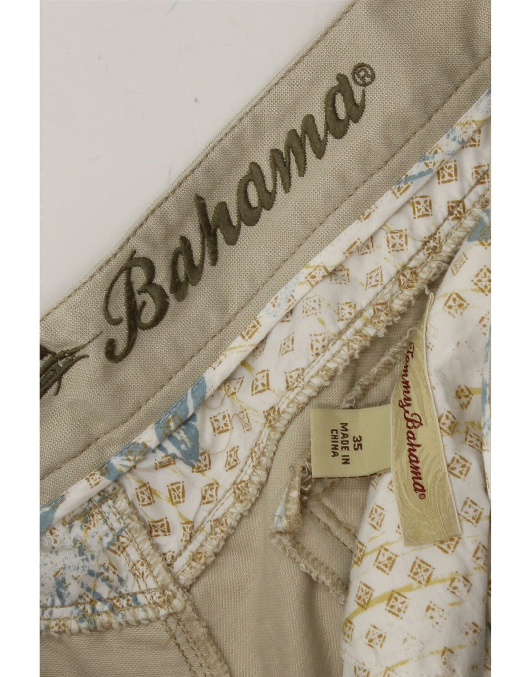 TOMMY BAHAMA Mens Straight Casual Trousers W35 L32 Beige Cotton Vintage Tommy Bahama and Second-Hand Tommy Bahama from Messina Hembry 
