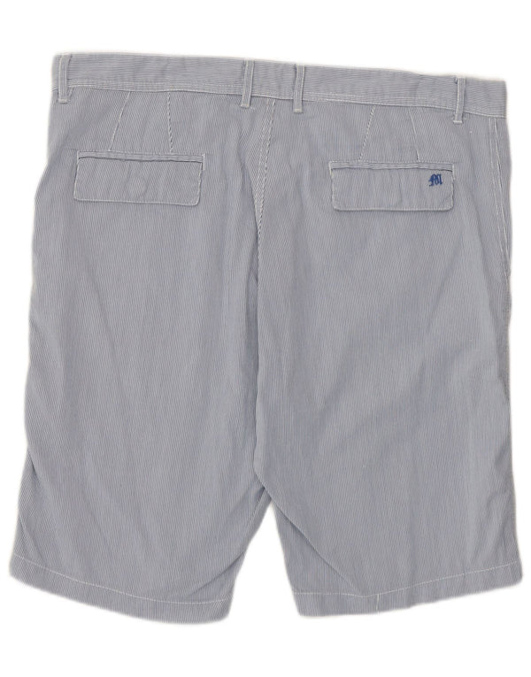 Shorts Chino Masculino Vintage W38 XL Algodão Riscas Azul
