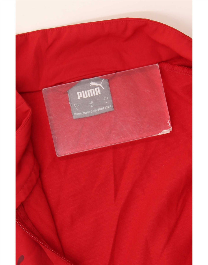 Puma Mens Graphic Tracksuit Top Jaqueta Grande Poliéster Vermelho