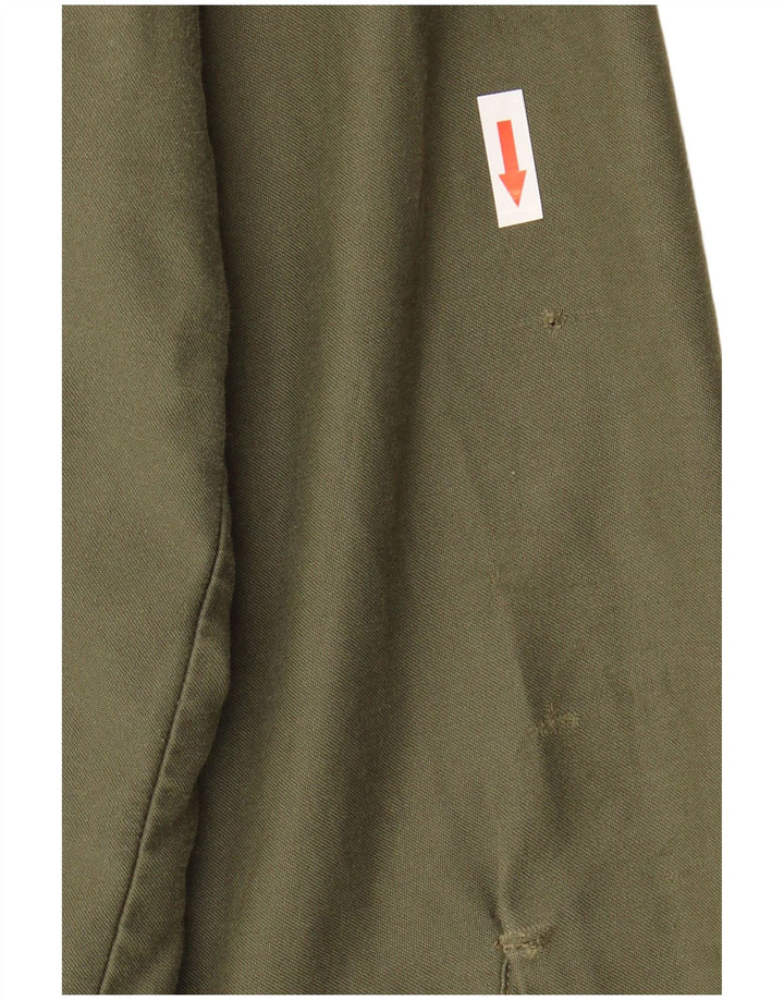 Camisa militar masculina vintage grande poliéster cáqui
