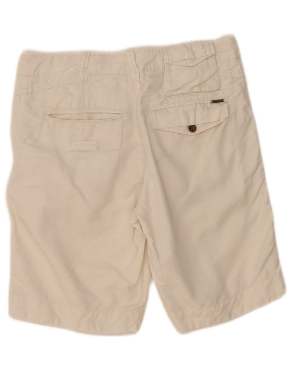 Shorts cargo feminino Diesel W31 médio algodão branco