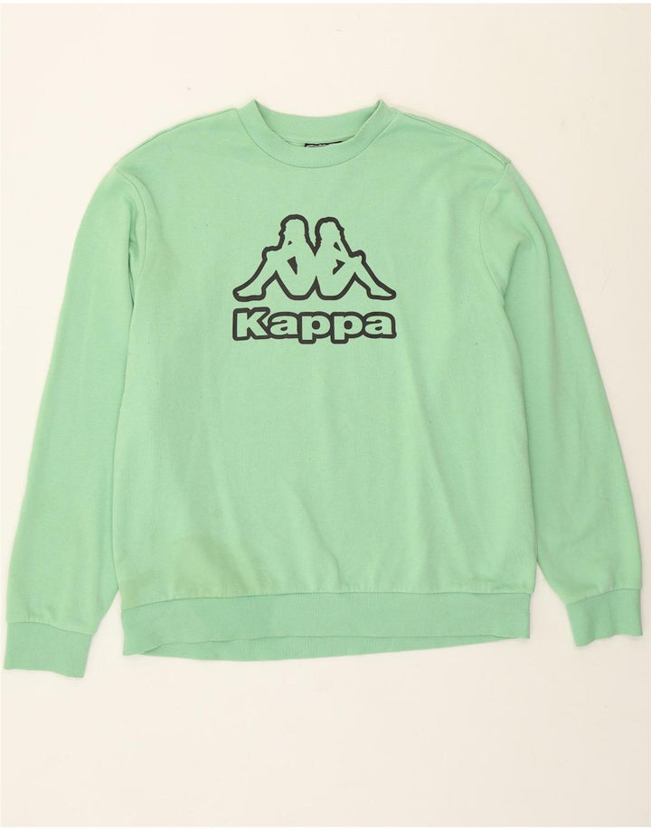 Kappa moletom gráfico masculino jumper 2XL algodão verde