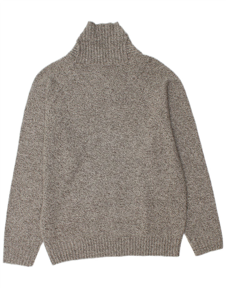 Suéter masculino Marks & Spencer com gola xale cinza médio manchado