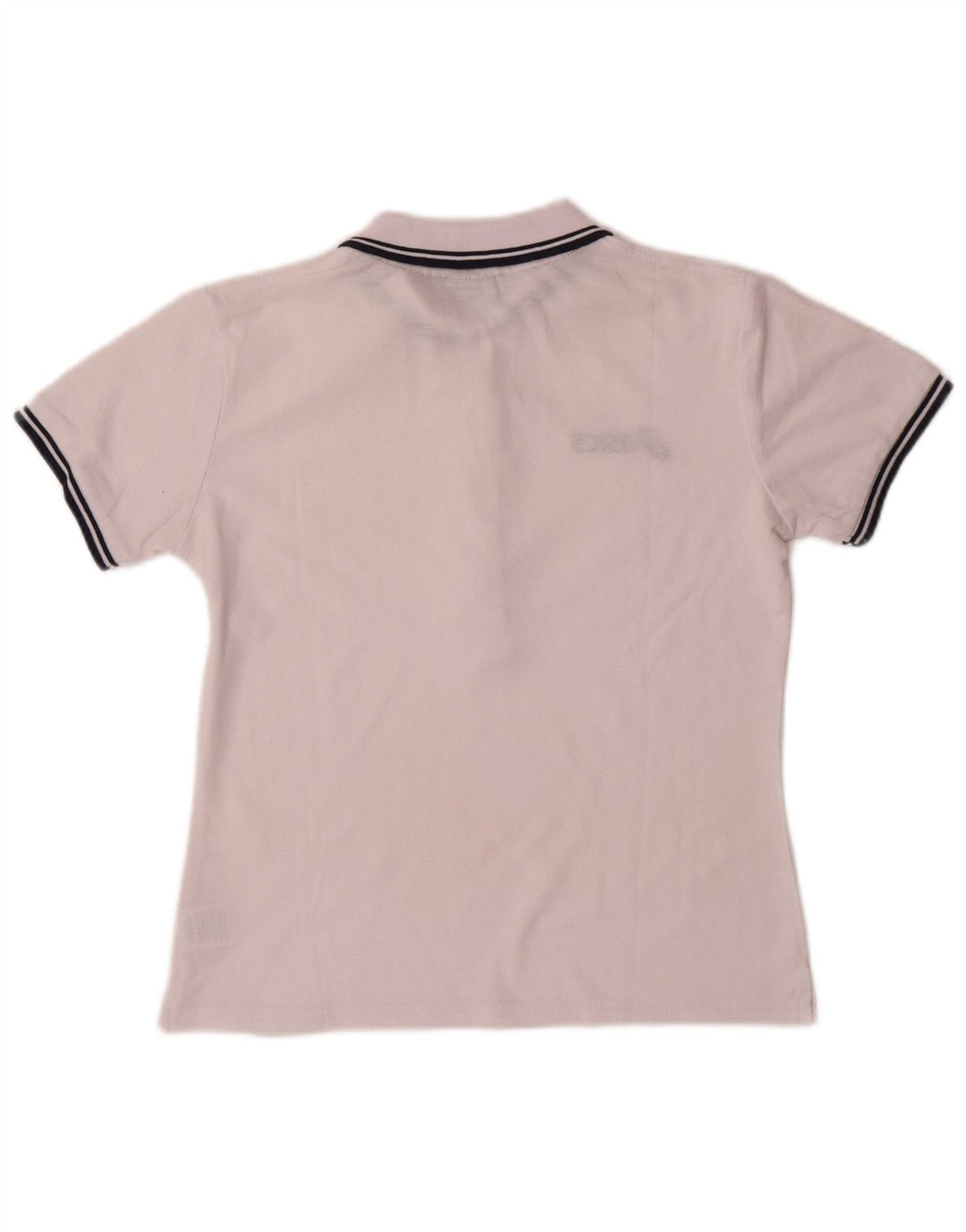 Camisa polo feminina ASICS UK 12 médio algodão branco