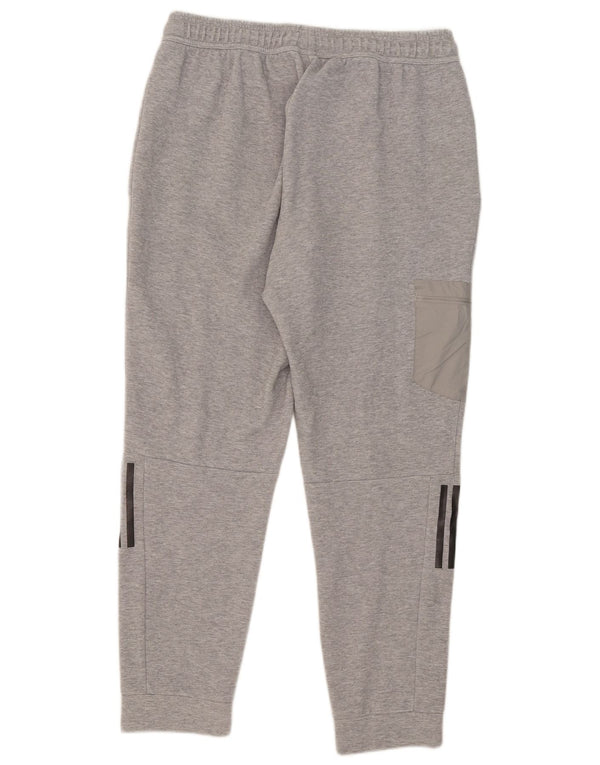 Adidas Mens Cargo Calças de treino Joggers grandes cinza manchado de algodão