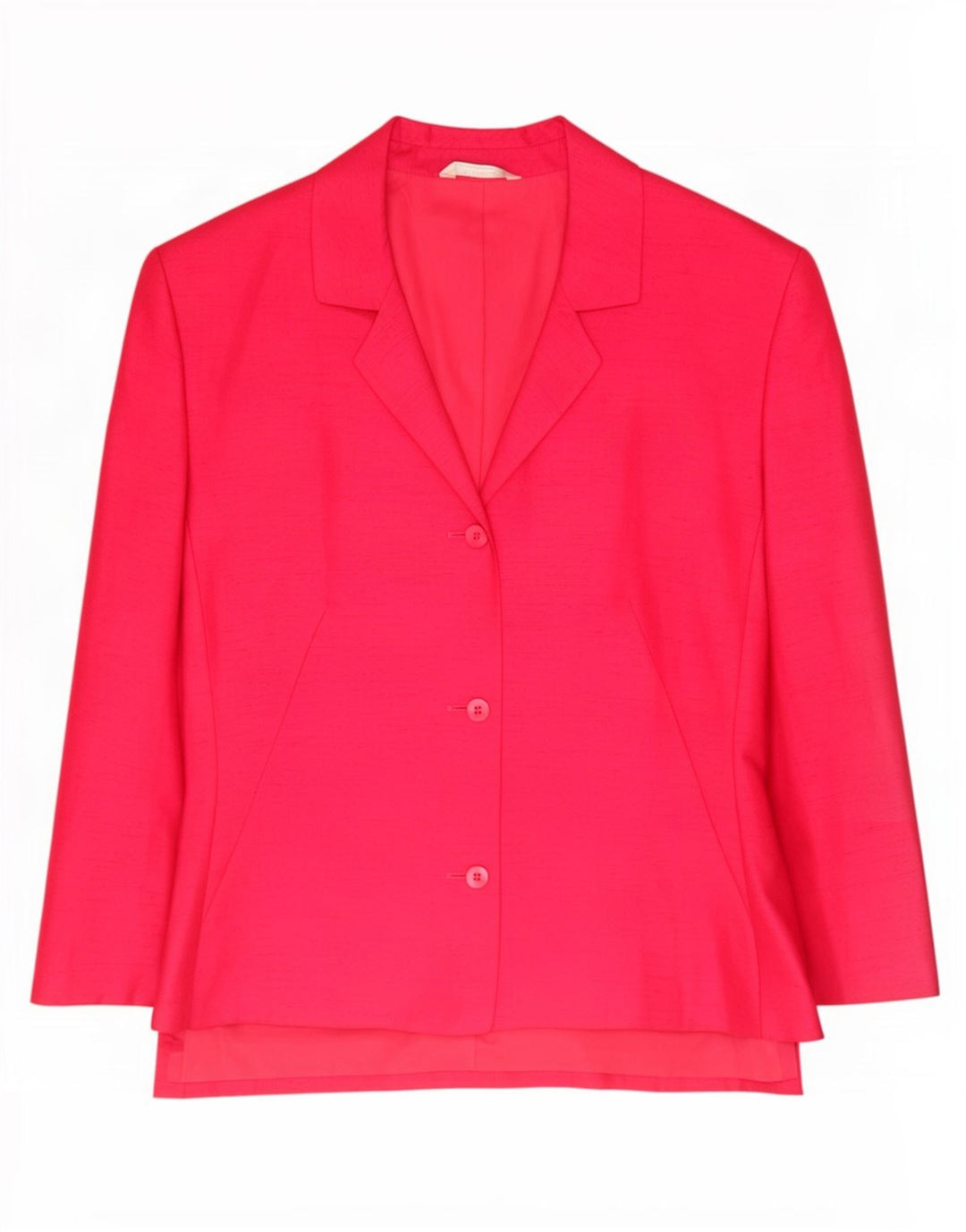Jaqueta blazer feminina de 3 botões Marks & Spencer Reino Unido 16 grande poliéster rosa