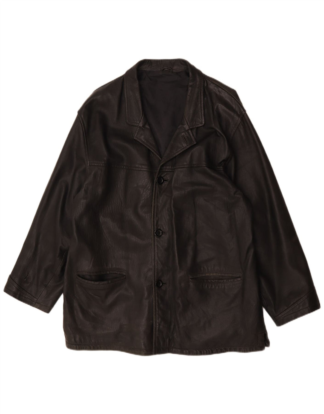 Jaqueta de couro masculina Maddox IT 56 3XL couro preto