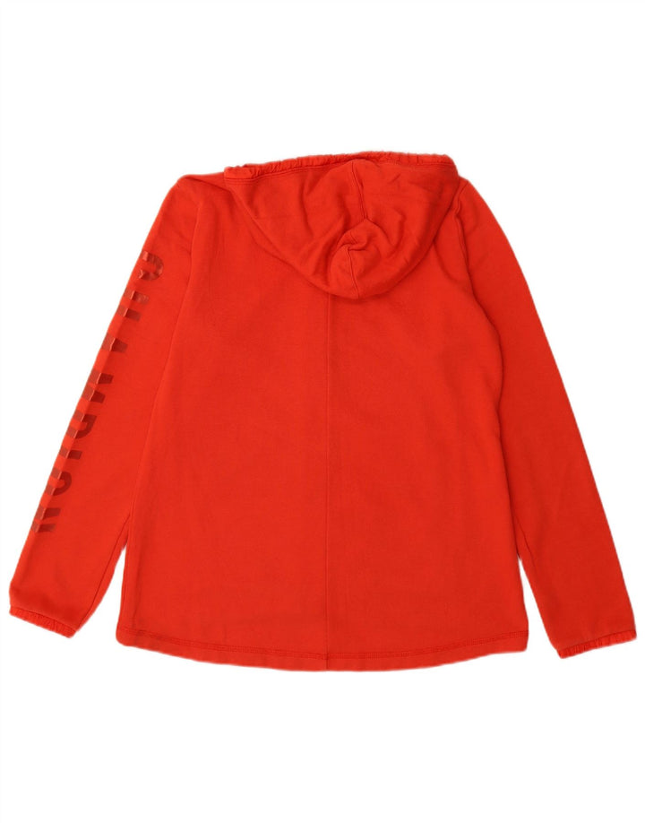 Suéter feminino Champion com capuz e zíper gráfico UK 14 vermelho médio