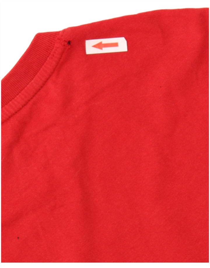 Camiseta masculina Superdry com estampa gráfica pequena de algodão vermelho