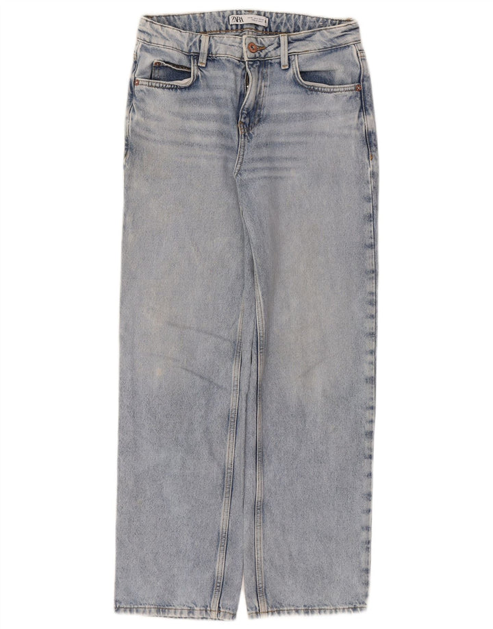 ZARA Jeans retos femininos W22 L28 algodão azul