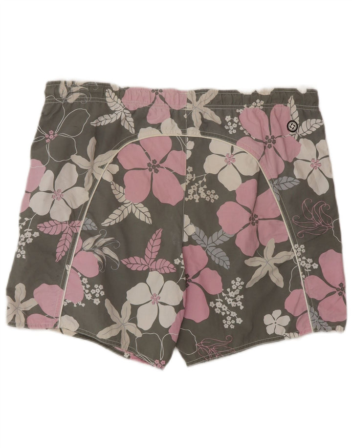 Calções de banho masculinos Colmar EU 52 poliéster floral cinza grande