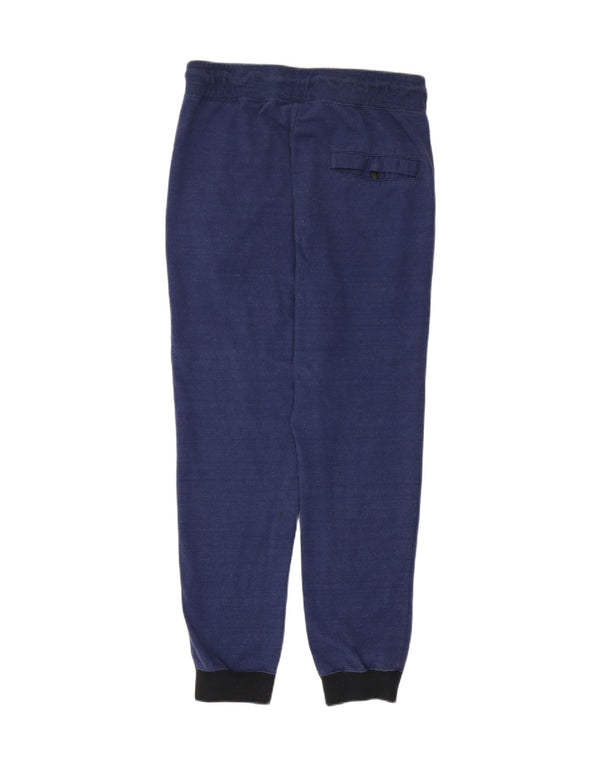 Calça de treino masculina Nike Joggers UK 14 algodão manchado azul médio