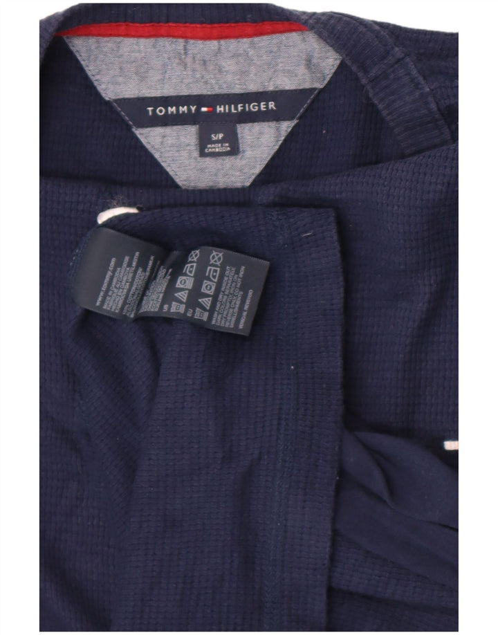 Tommy Hilfiger Top masculino manga comprida pequeno algodão azul marinho