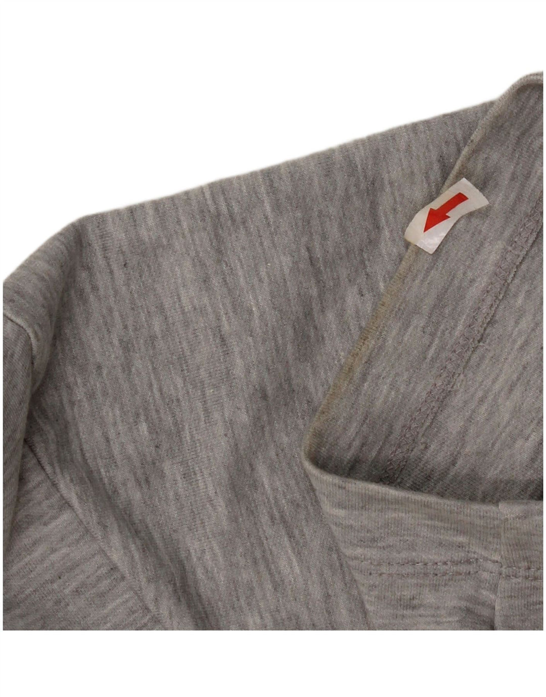 Camiseta feminina Zara UK 16 grande poliéster manchado cinza