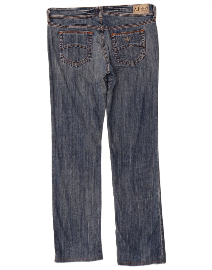 Armani feminino bootcut jeans W29 L29 azul algodão
