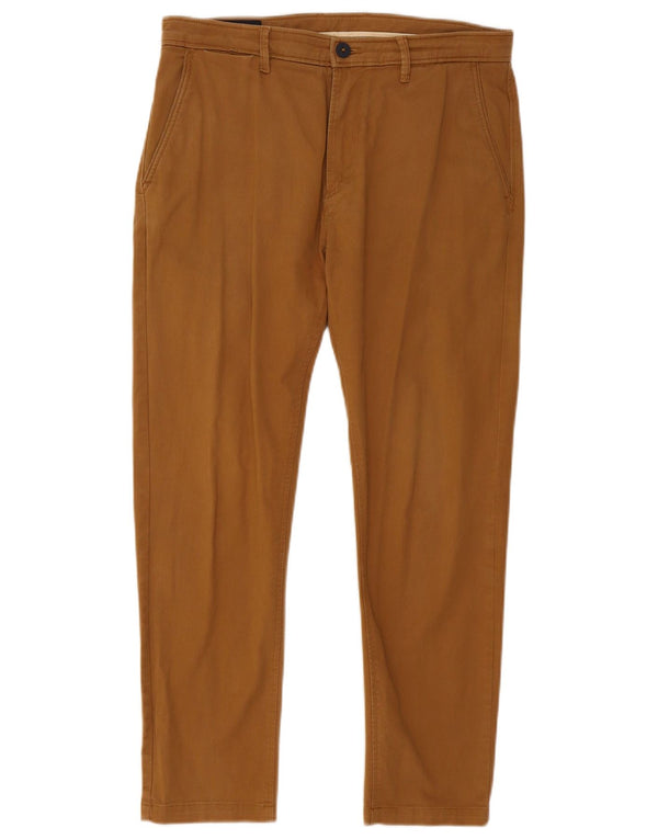 Zara Mens Slim Chino Calças EU 42 Grande W32 L28 Bege