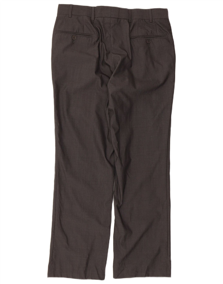 Calça chino reta masculina Ted Baker W34 L29 cinza