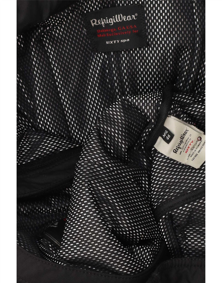 Jaqueta acolchoada com capuz feminina Refrigiwear IT 46 grande poliéster preto
