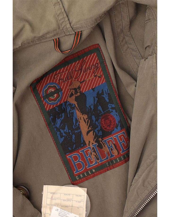 Jaqueta Parka masculina com capuz Belfe IT 52 XL algodão cáqui