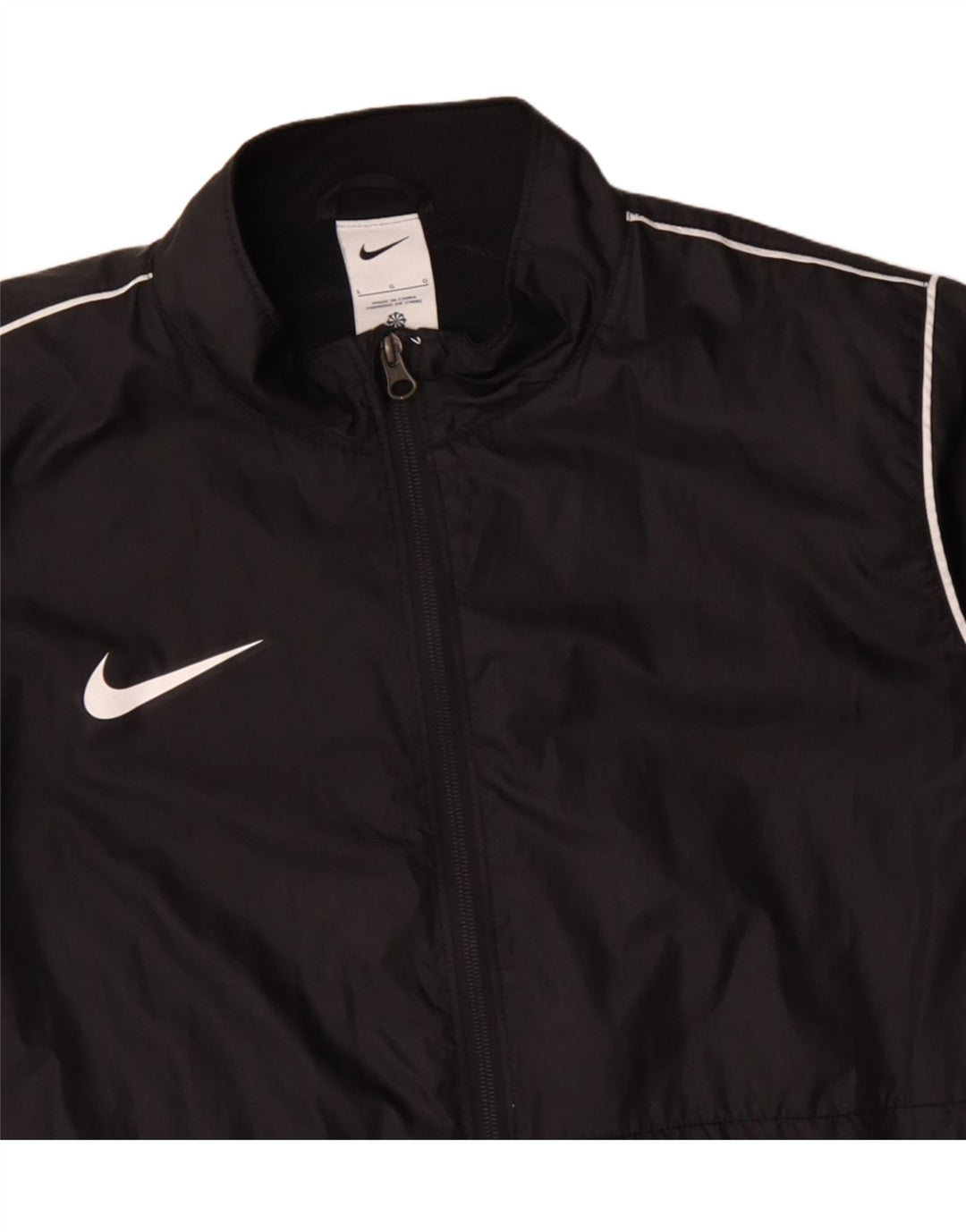 Jaqueta de chuva masculina NIKE UK 40 grande poliéster preto