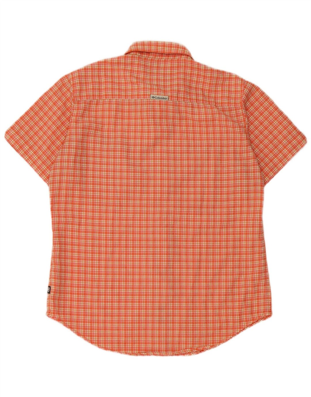 Columbia Camisa masculina de manga curta pequena laranja poliéster