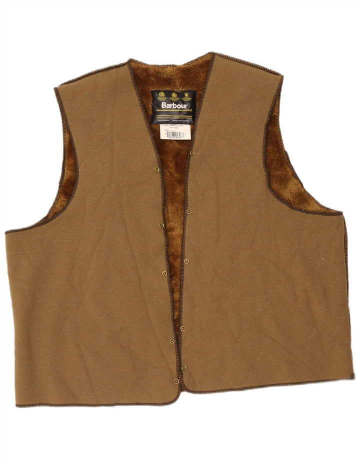 Barbour Mens Sherpa Liner Gilet Tamanho 52 Grande Acrílico Marrom