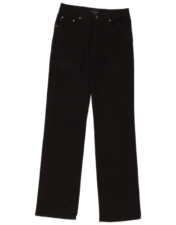 Jeans retos femininos Trussardi W30 L34 algodão preto
