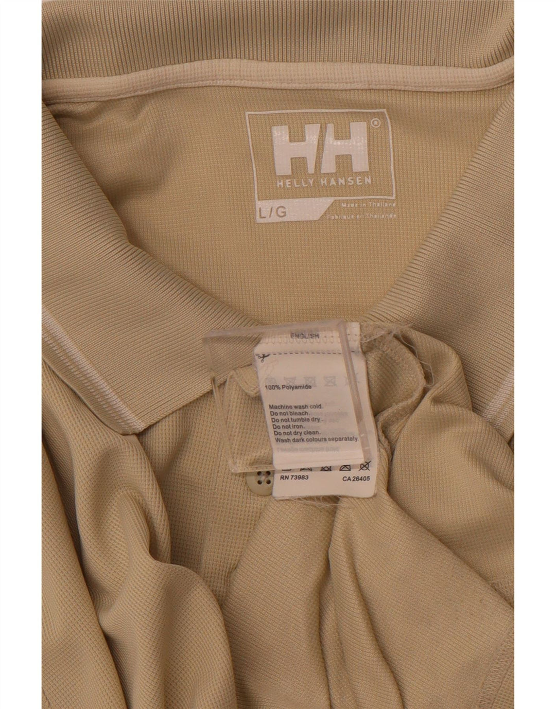 HELLY HANSEN Camisa polo masculina grande poliamida bege