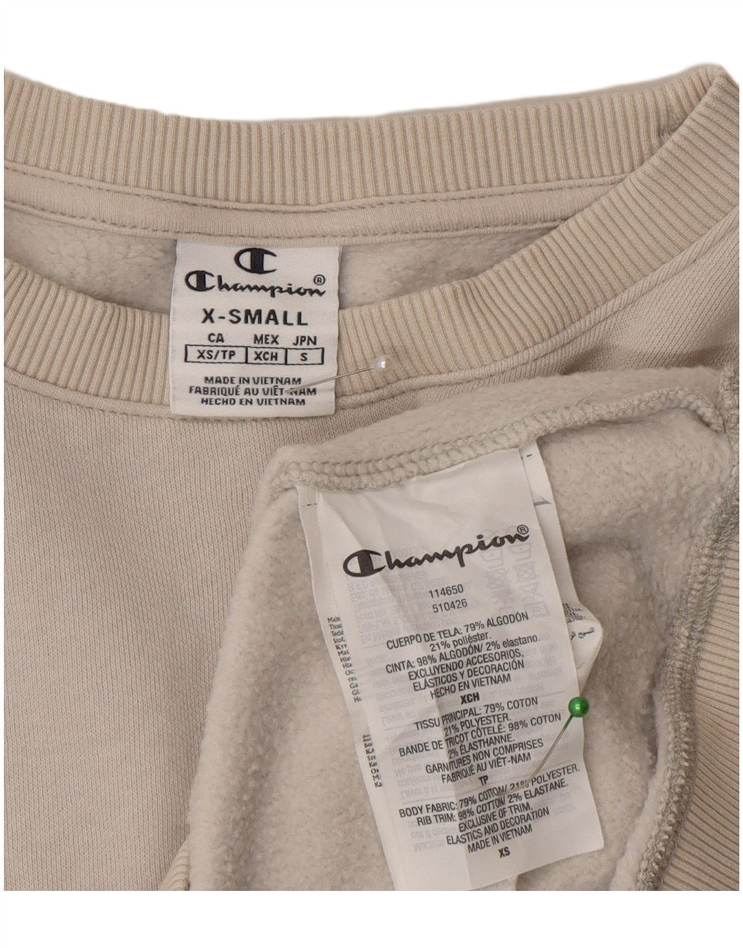 Champion moletom masculino jumper XS algodão cinza