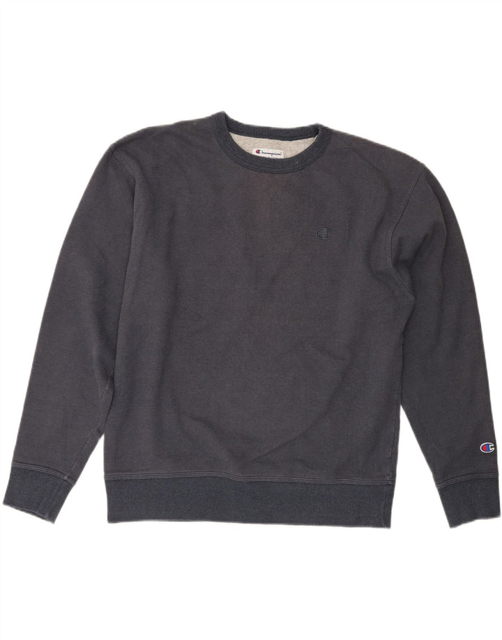 CHAMPION Mens Sweatshirt Jumper Large Navy Blue Cotton Vintage Champion and Second-Hand Champion from Messina Hembry 
