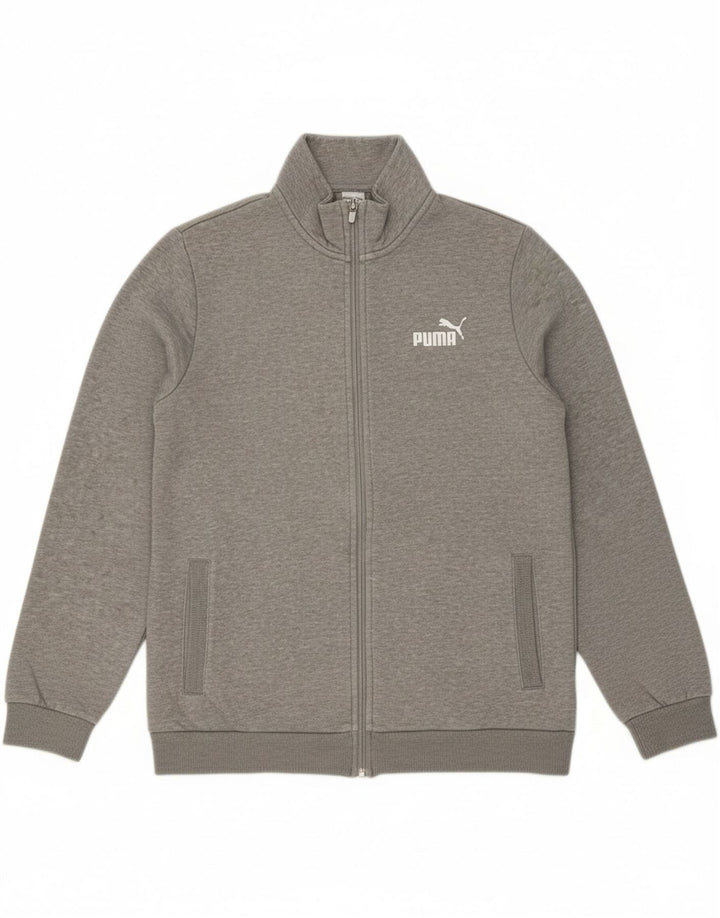 PUMA Mens Tracksuit Top Jacket Grande Algodão Cinza