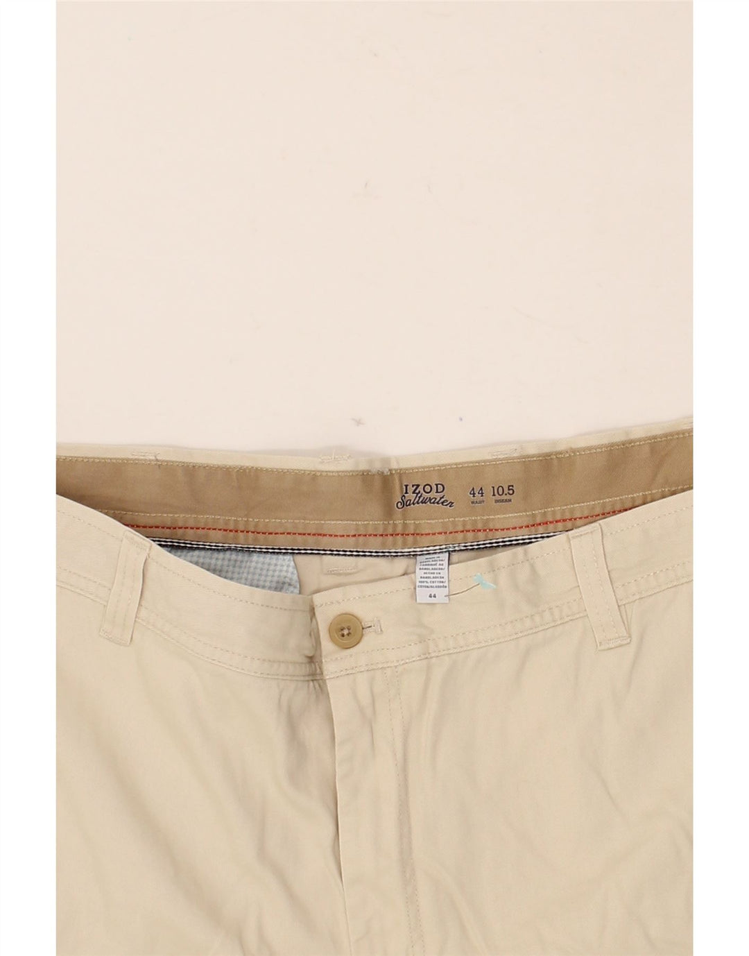 IZOD Mens Chino Shorts W44 2XL Beige Cotton Vintage Izod and Second-Hand Izod from Messina Hembry 
