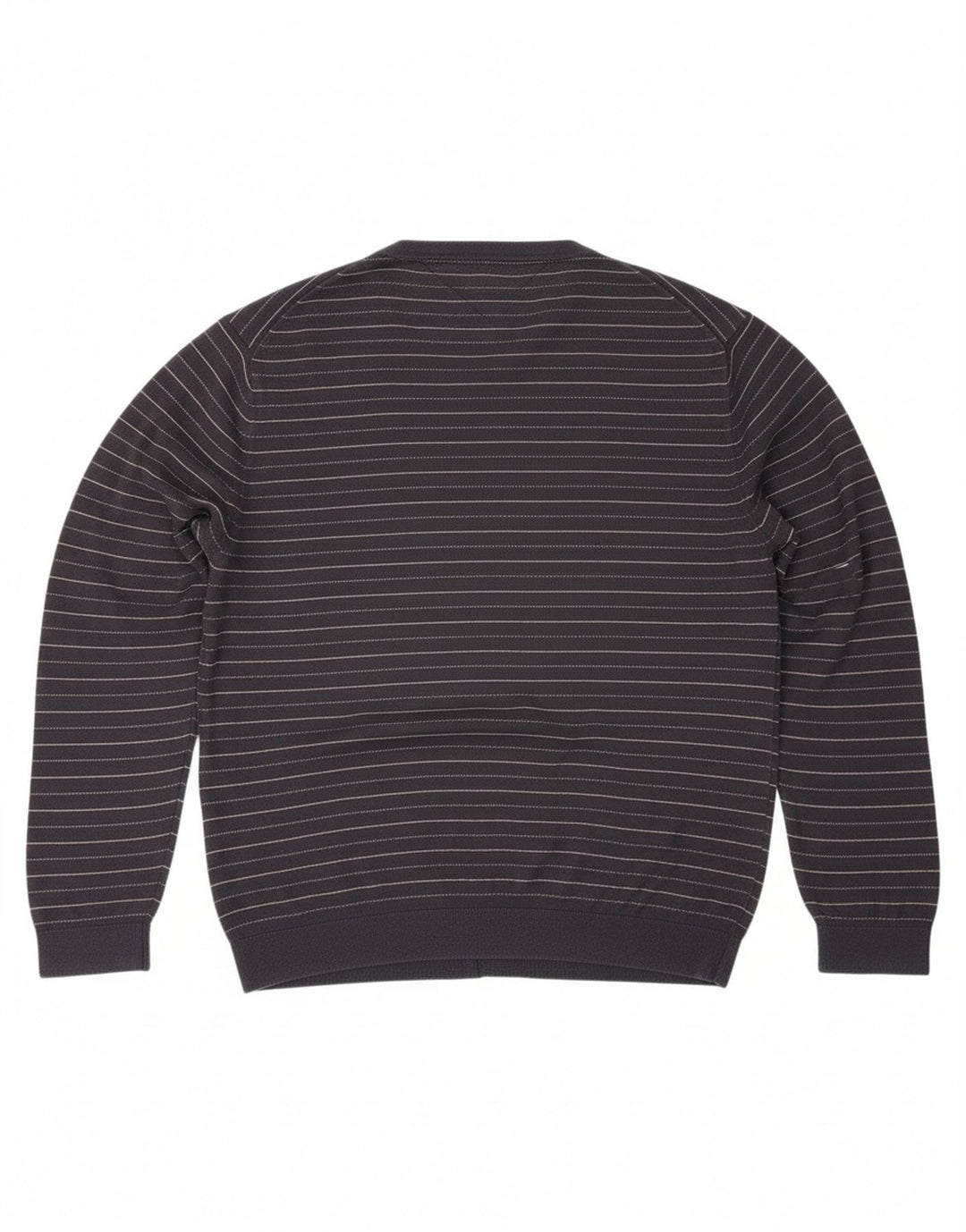 TOMMY HILFIGER Suéter masculino com decote em V 2XL algodão listrado azul marinho