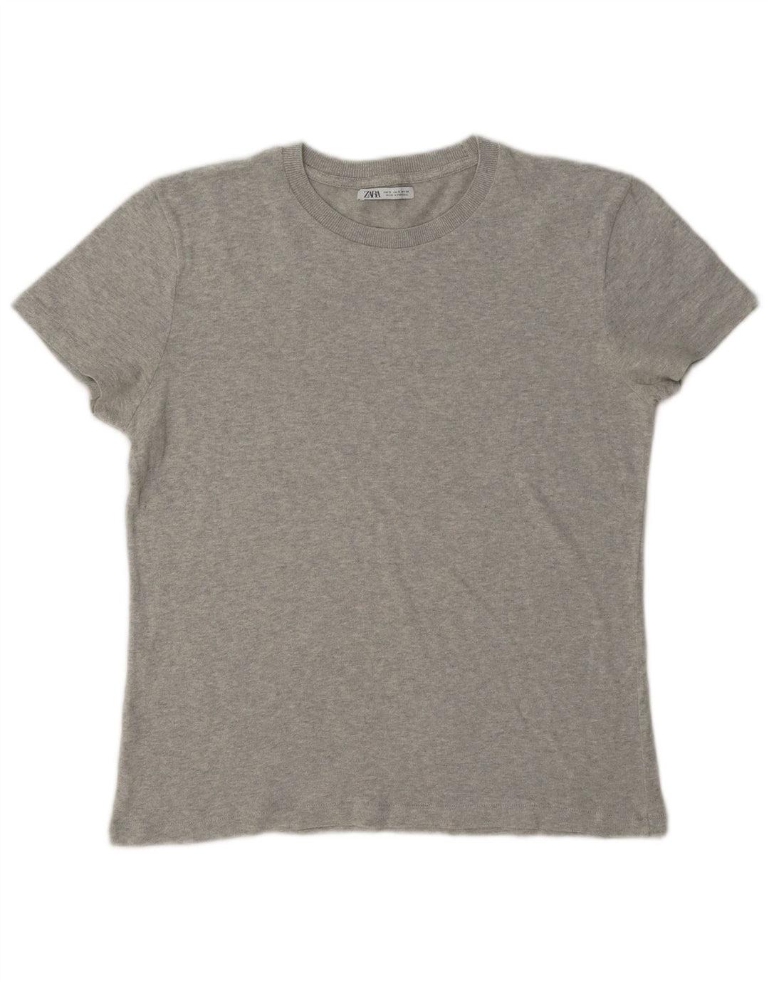 Zara Camiseta Masculina Top Pequeno Cinza