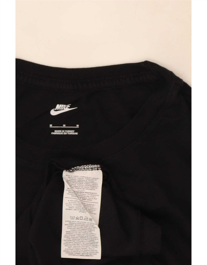 Camiseta Nike masculina gráfica Top médio algodão preto